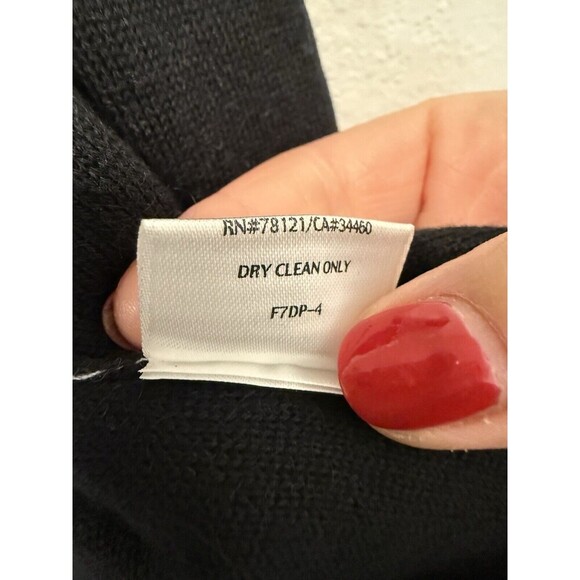 Eileen Fisher Wool Mohair Blend Open Front Cardigan Sweater Black Size Small - Picture 5 of 7